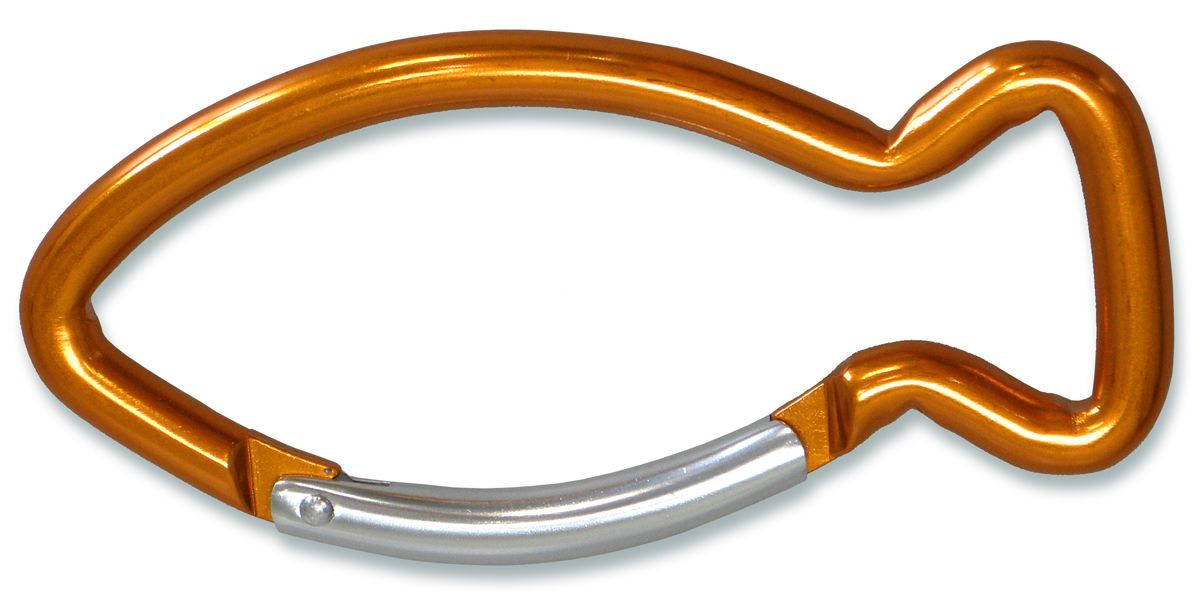 Schlüsselanhänger "Karabinerhaken" - orange