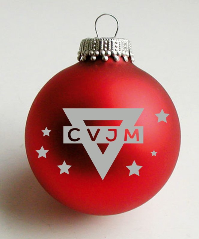 CVJM-Weihnachtsbaumkugel mit CVJM-Dreieck