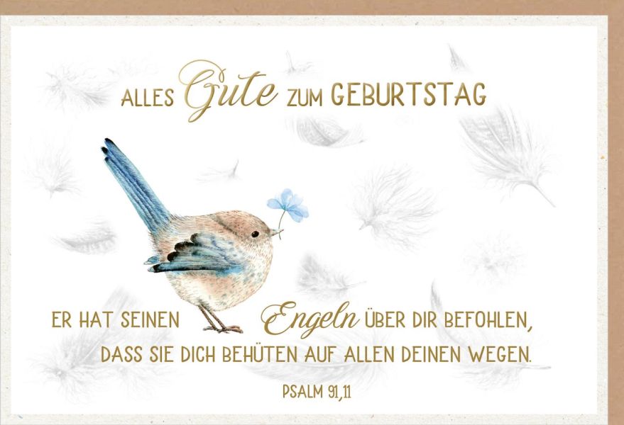 Faltkarte "Alles Gute zum Geburtstag" Vogel 179712035