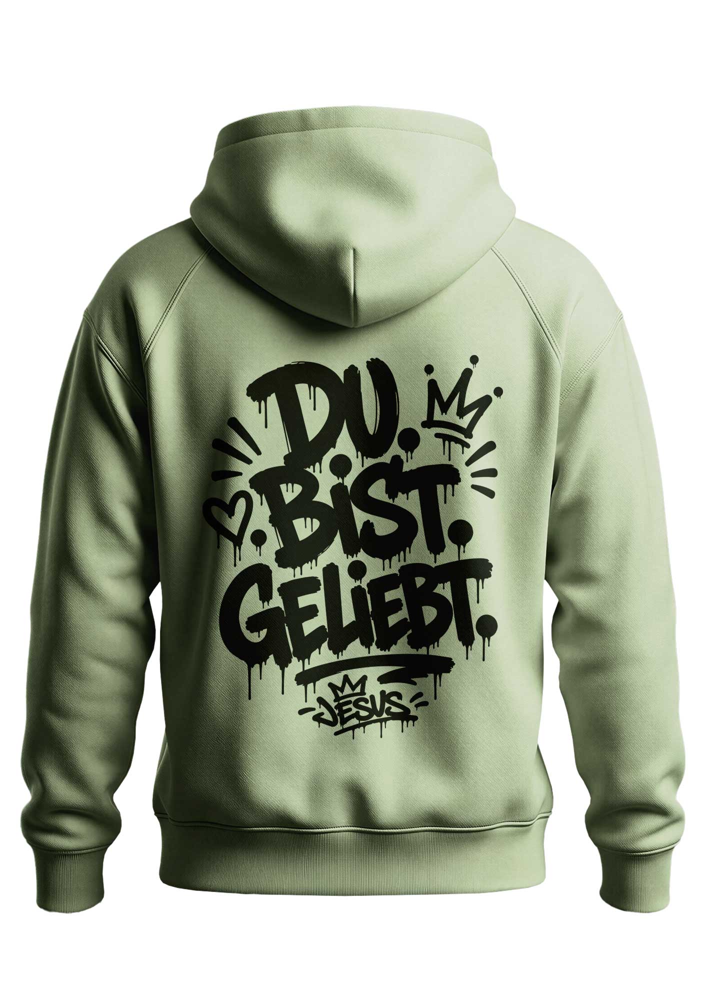 Oversize Hoodie Herren, bis XL: DU.BIST.