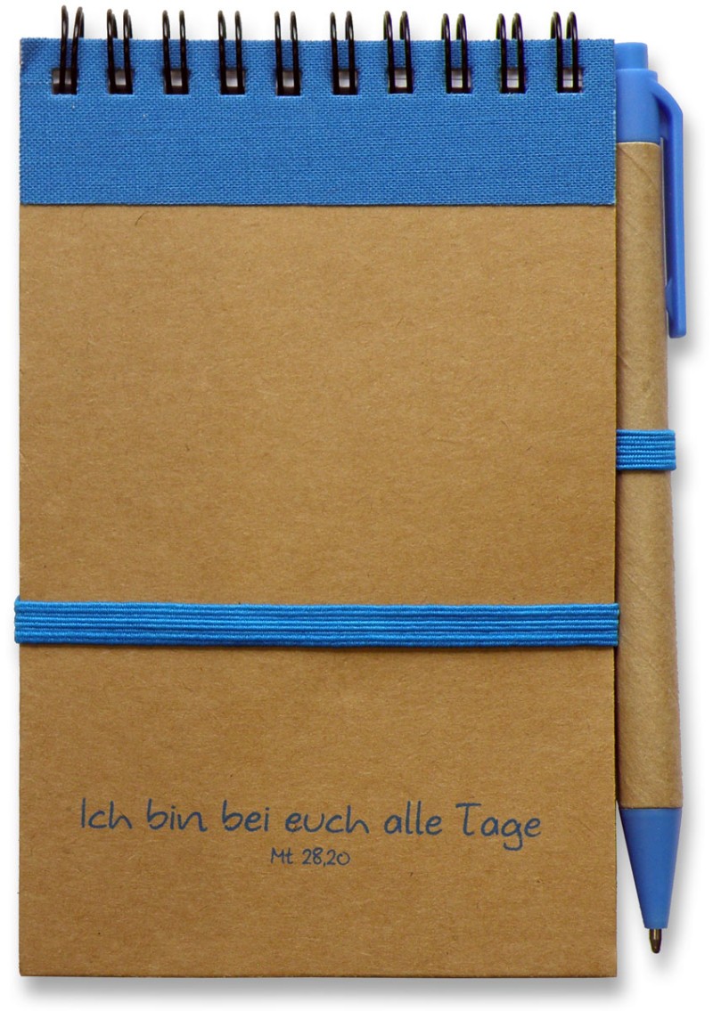 Notizbuch "Ich bin bei euch alle Tage" - blau