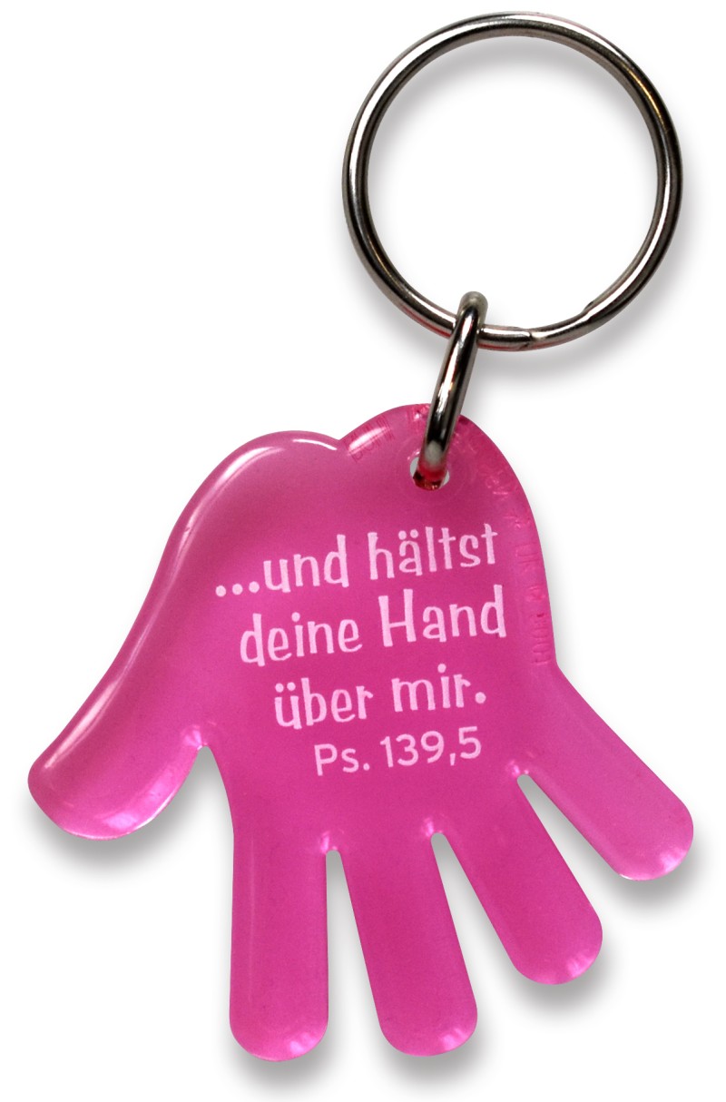 Schlüsselanhänger "Hand" - pink