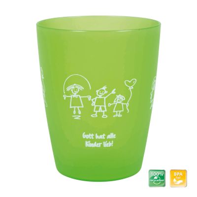 Kinderbecher "Gott hat alle Kinder lieb" - grün