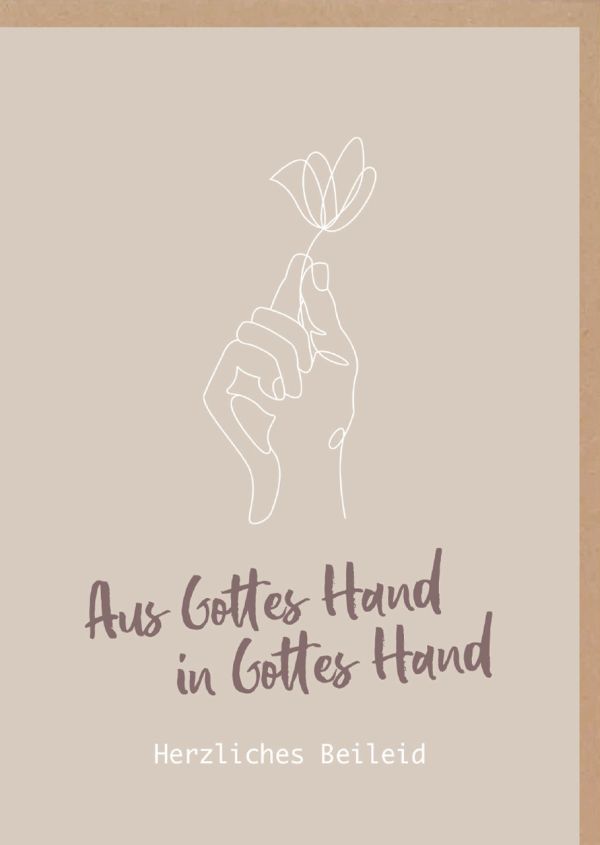 Faltkarte "Gottes Hand" - Trauer