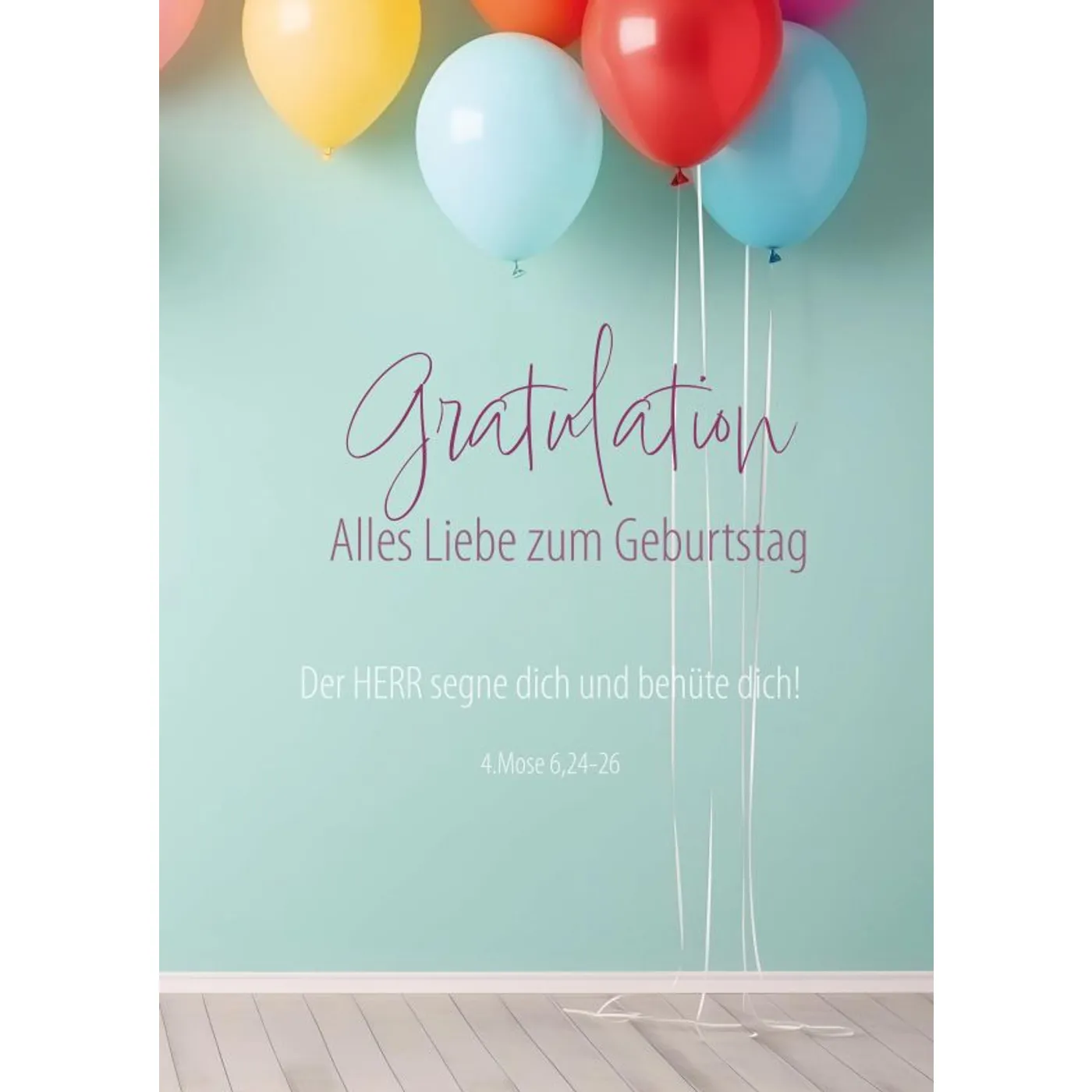 Faltkarte Gratulation (Luftballon)