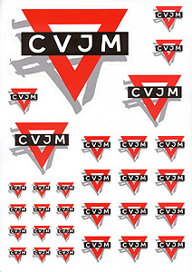 CVJM-Aufkleber Set (Dreieicke mit Schatten)
