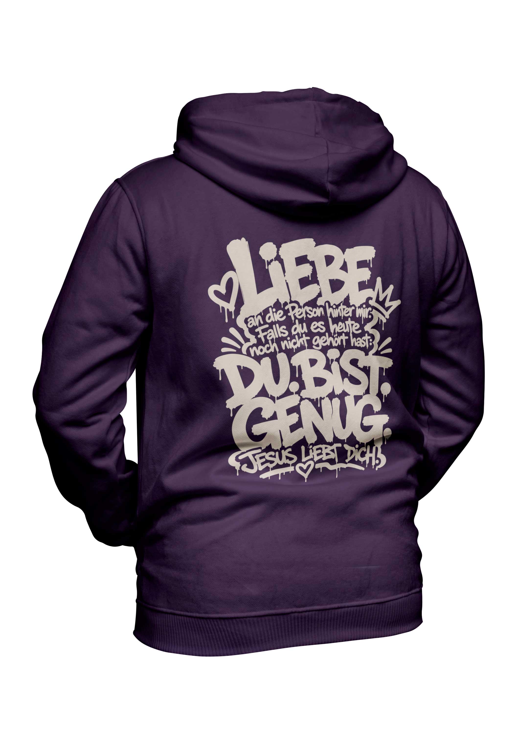 Over Size Hoodie Jacke Herren, bis XL: DU.BIST.