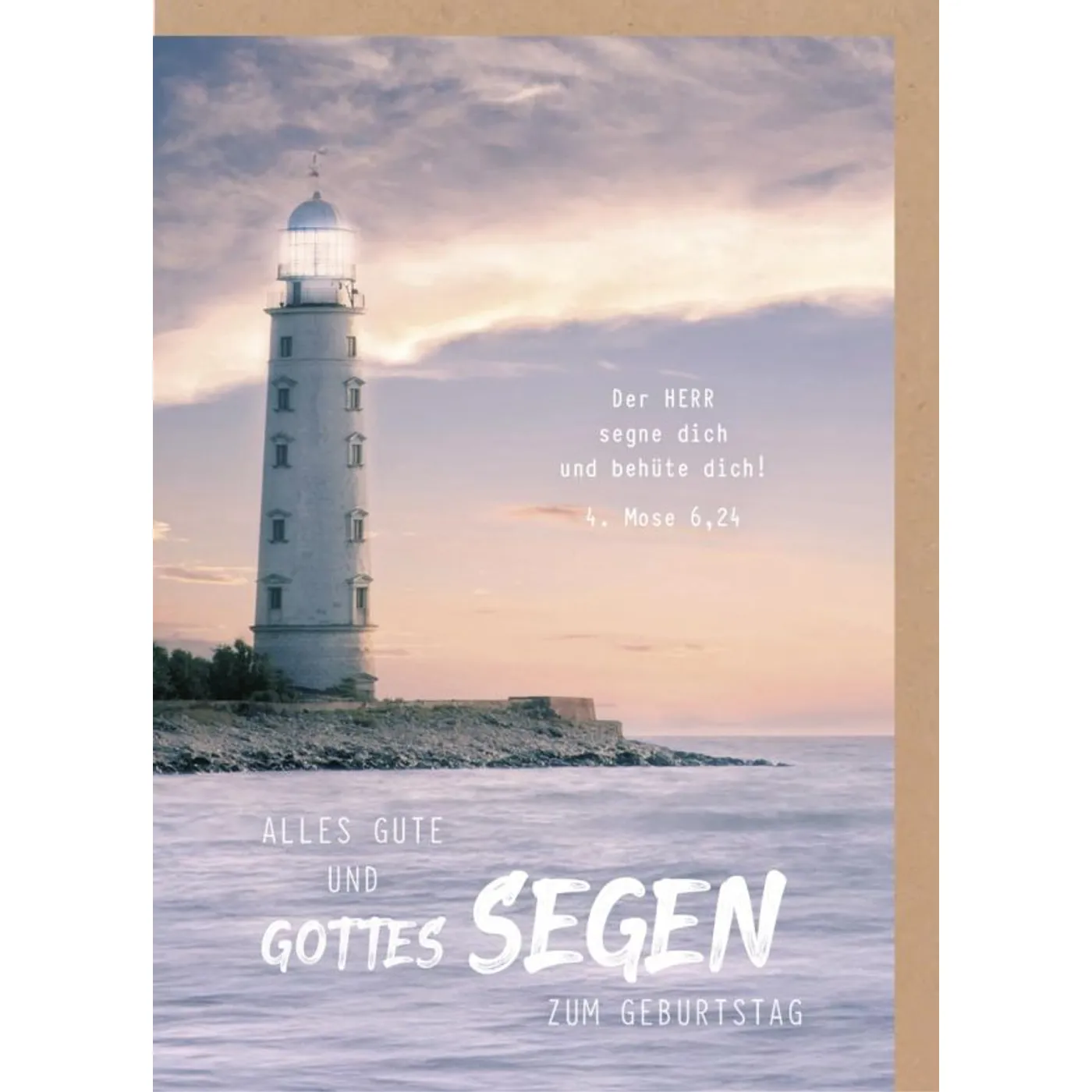 Faltkarte "Alles Gute" - Leuchtturm
