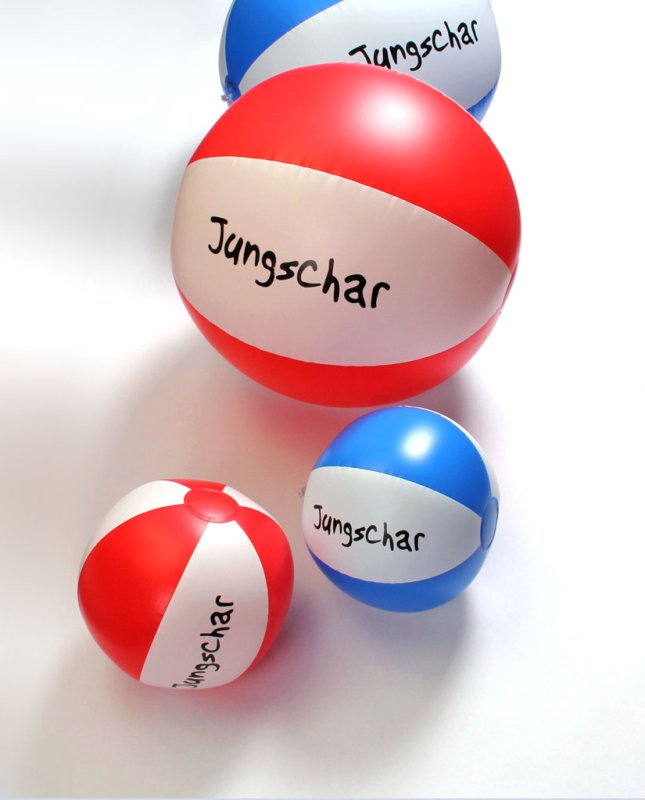 Jungschar-Wasserball (groß)  rot/weiß