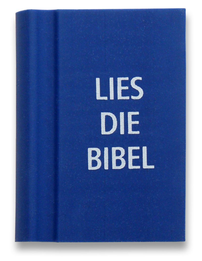 Radiergummi "Lies die Bibel" - blau