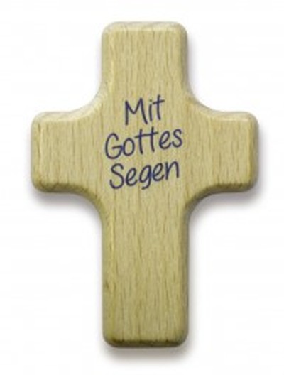 Handschmeichler Kreuz "Mit Gottes Segen"
